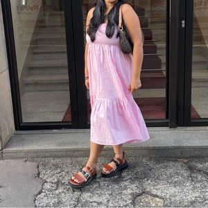 Baby Pink Midi Dress